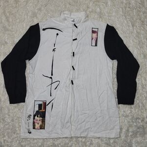 Hand Printed / Painted By Ahni Linen Rayon Tops Size 2 Art To Wear White Black